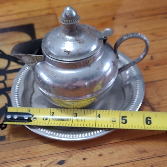 Childs Silver Coffee Set with Black Accents And Tea Pot - Picture 6 of 13